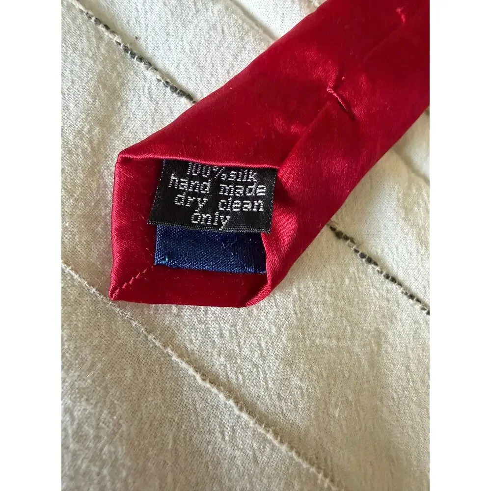 Crimson Red 100% Silk Tie For Men